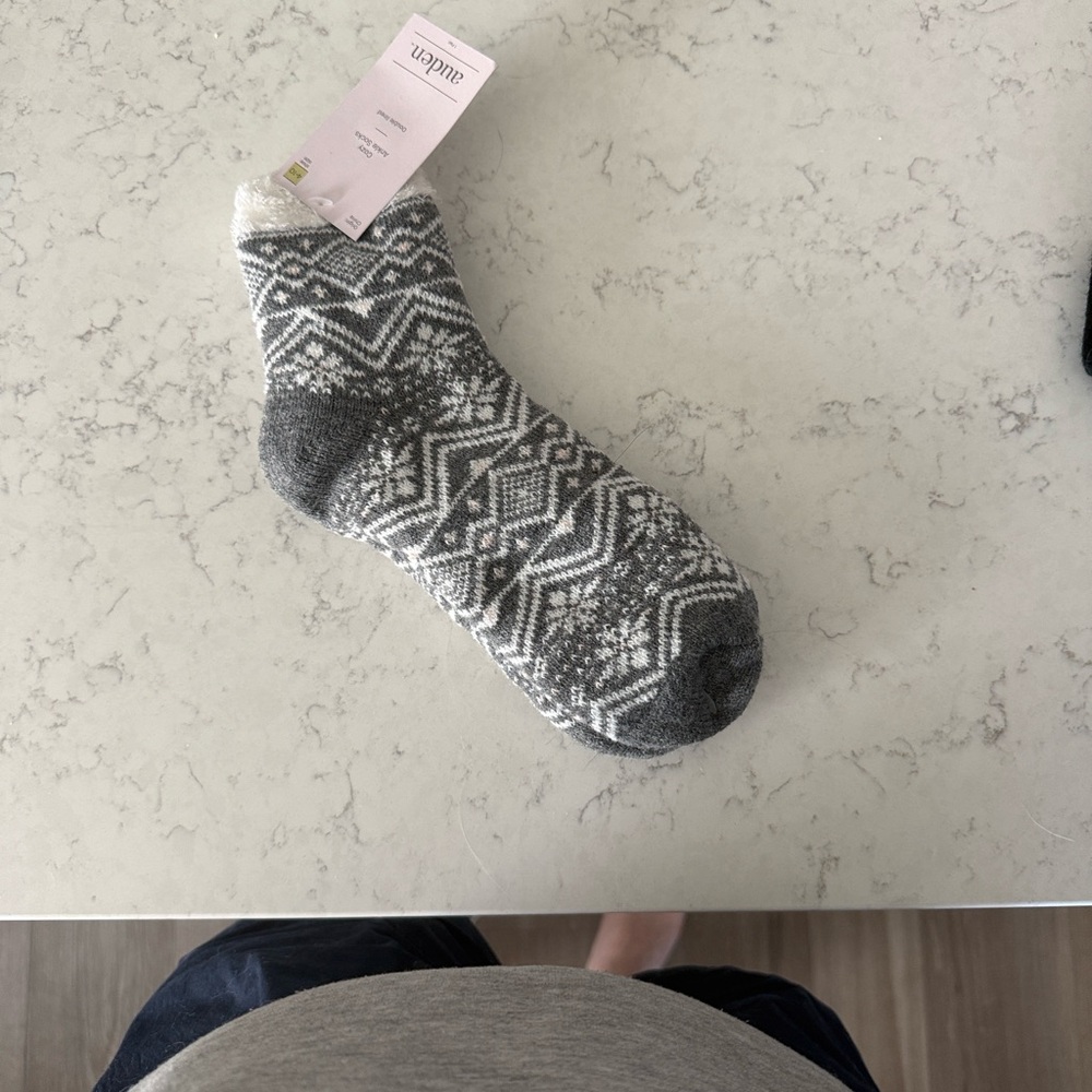 Auden Gray Patterned Socks - Picture 3 of 4